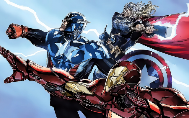 1920x1080 pix. Wallpaper Marvel Comics, Iron Man, Captain America, Thor
