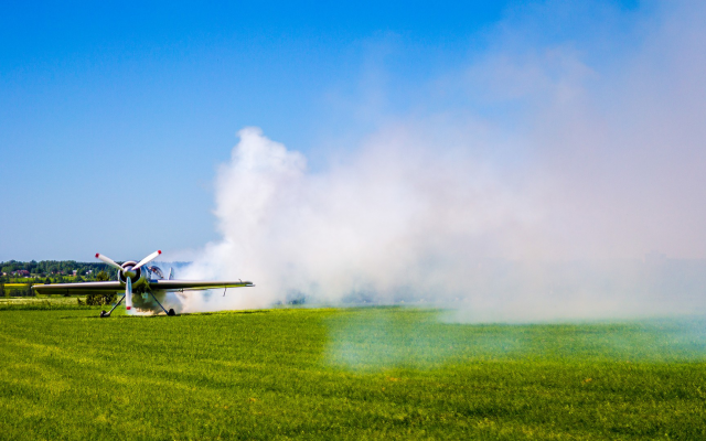 1920x1080 pix. Wallpaper airplane, smoke, field, grass, aircraft, avia