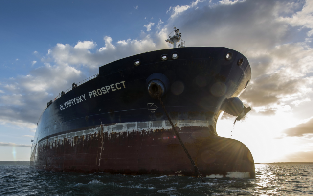 2560x1440 pix. Wallpaper ship, Olympiysky prospect, oil, tanker, sea
