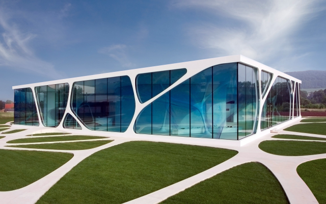 2560x1440 pix. Wallpaper Leonardo Glass Cube, architecture, Germany, building