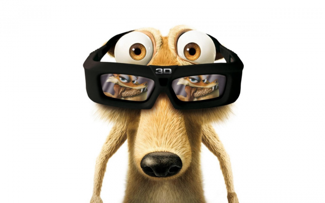 1920x1080 pix. Wallpaper Scrat, cartoons, movies, Ice Age: Dawn of the Dinosaurs, Ice Age, 3d glasses