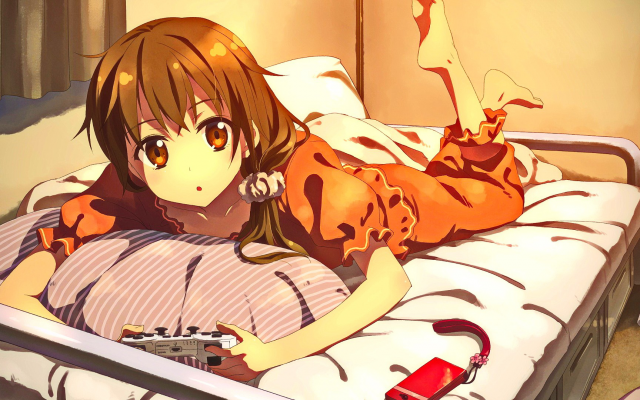 1920x1080 pix. Wallpaper anime girls, bedrooms, Yuuki Tatsuya, original characters, PlayStation
