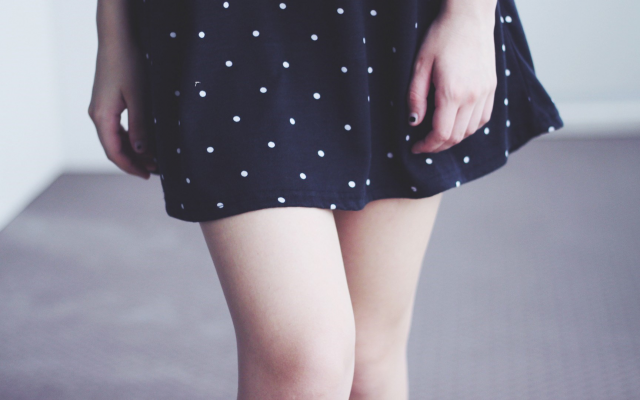 1920x1080 pix. Wallpaper legs, skirt, polka dots, women, legs