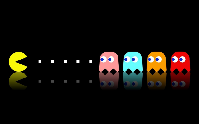 1920x1080 pix. Wallpaper Pacman, video games, simple, colorful