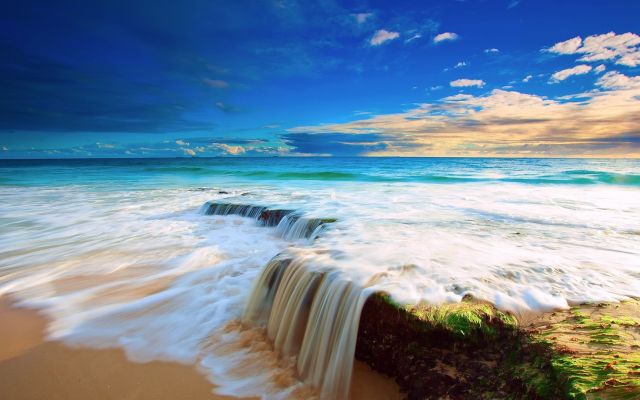 1920x1080 pix. Wallpaper ocean, beach, sand, nature, water