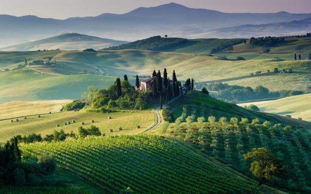 2048x1365 pix. Wallpaper toscana, Italy, landscape, nature, hill, field