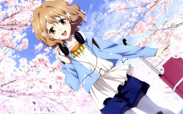 2500x1679 pix. Wallpaper hanasaku iroha, anime, anime girls, spring, cherry blossoms