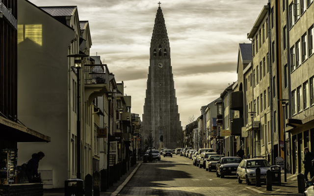 2048x1367 pix. Wallpaper reykjavik, city, cityscape, architecture, building, iceland, street, church