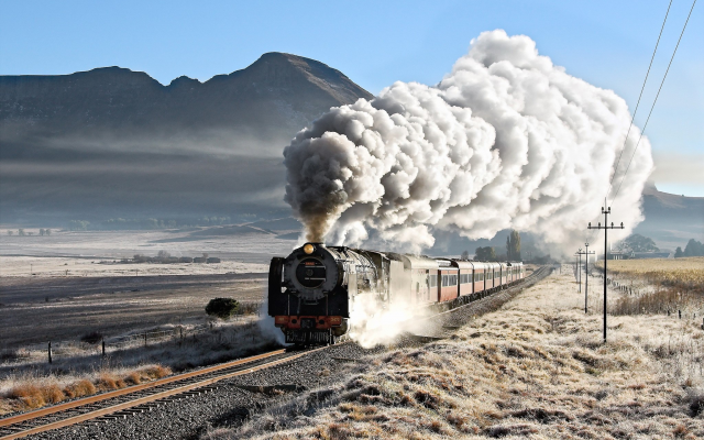 2048x1386 pix. Wallpaper train, steam train, polo field, hoar, frost, 25nc 3472, sas 3472, slabberts, fouriesburg, south afri