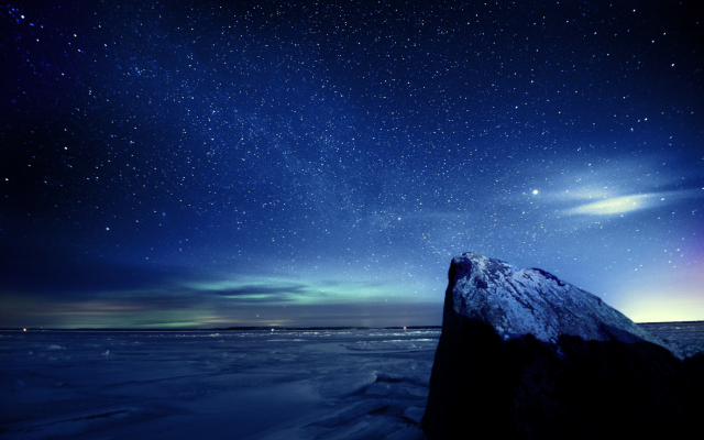 2048x1367 pix. Wallpaper sky, stars, night, ice, winter, nature
