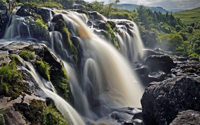 2048x1530 pix. Wallpaper fintry, scotland, waterfall, nature