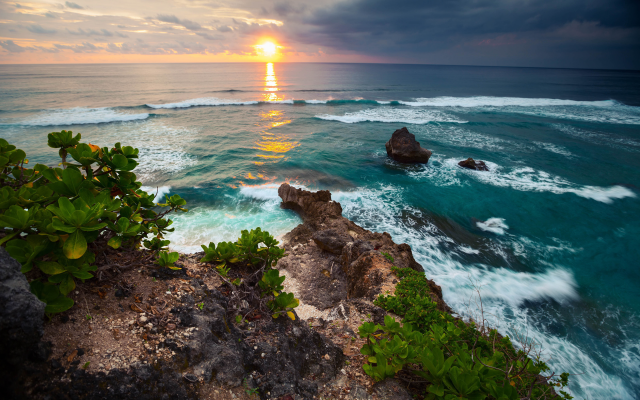 4800x3200 pix. Wallpaper indonesia, bali, island, ocean, sunset, clouds, beach
