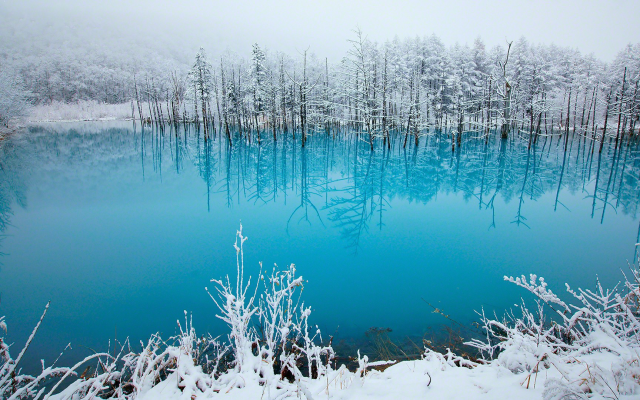 1920x1080 pix. Wallpaper lake, winter, snow, ice, landscape, nature