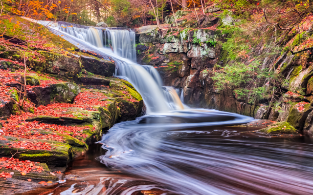 2048x1365 pix. Wallpaper enders falls, autumn, waterfall, rocks, nature, leaf