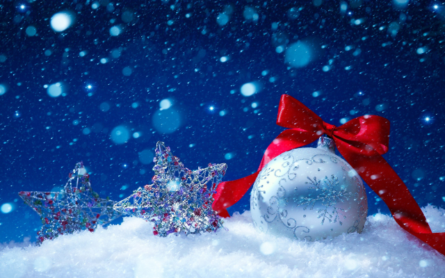 2560x1600 pix. Wallpaper christmas, ornaments, snow, winter, new year, decorations