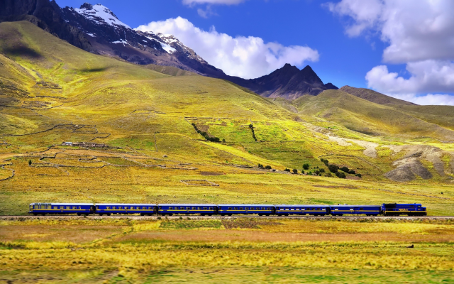 2200x1360 pix. Wallpaper train, mountains, nature, railway, rails, alps