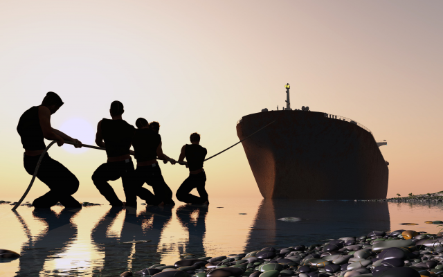 2500x1597 pix. Wallpaper men, wreck, ship, tanker, pull, sunset, 