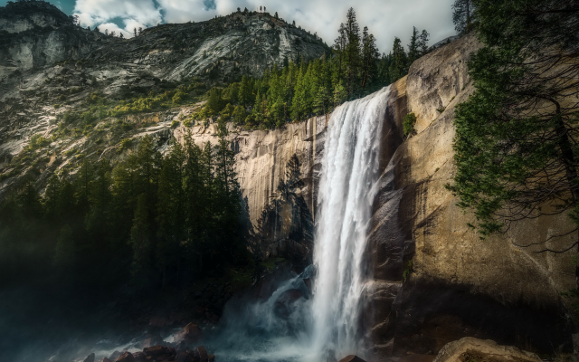 2560x1600 pix. Wallpaper vernal falls, yosemite, waterfall, nature, mountains