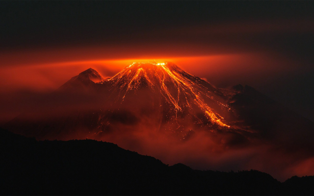 1920x1200 pix. Wallpaper volcanic eruption, ecuador, volcano, lava