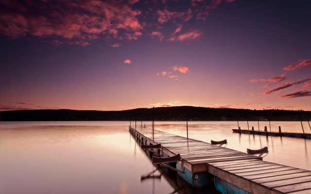 2160x1350 pix. Wallpaper pink sunrise, pier, lake, morning, nature, st-ferdinand, quebec, canada