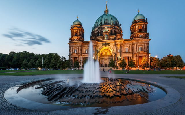 1920x1200 pix. Wallpaper berlin, germany, architecture, castle, fountain, cathedral, dome