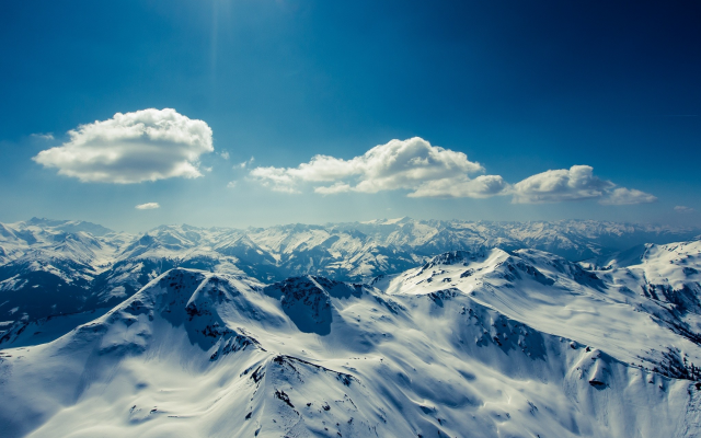 2048x1368 pix. Wallpaper clouds, snow, mountains, nature