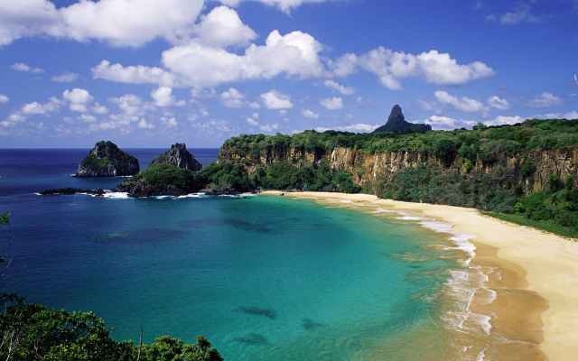 1920x1200 pix. Wallpaper baia do sancho beach, fernando de noronha island chain, brazil beach, cliff, ocean, sea, nature