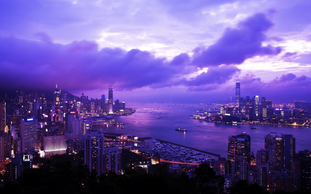 2560x1600 pix. Wallpaper hong kong, city, evening, dawn, skyscrapers, braemar hill, victoria harbour