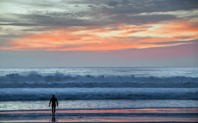 1920x1200 pix. Wallpaper surfer, man, sunset, beach, sea, people, landscape, nature