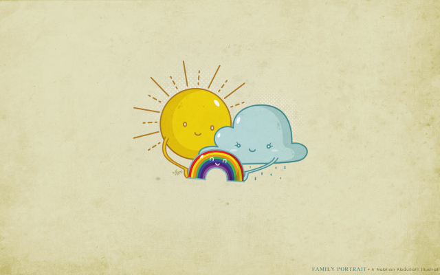 2560x1440 pix. Wallpaper Sun, rainbows, clouds