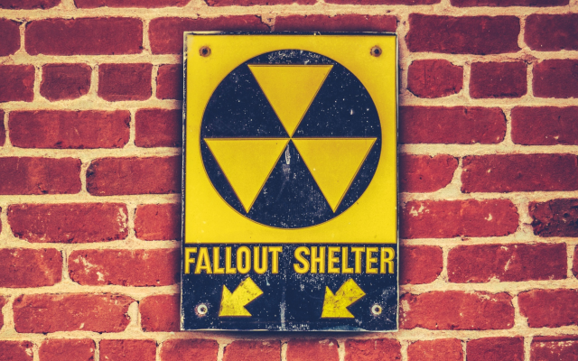 2000x1125 pix. Wallpaper fallout shelter, sign, wall sign, bricks