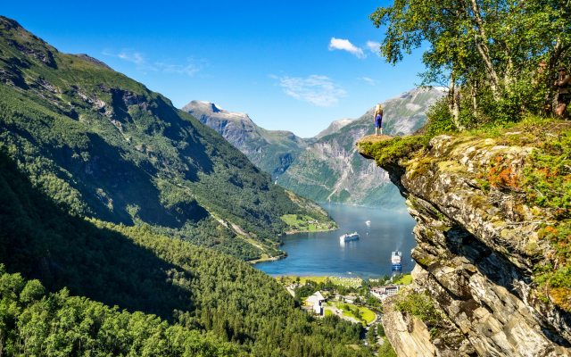 2048x1365 pix. Wallpaper geiranger, norway, fjord, nature, mountains, cruise ships