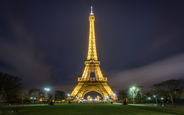 1920x1080 pix. Wallpaper eiffel tower, paris, night, lights, france, city
