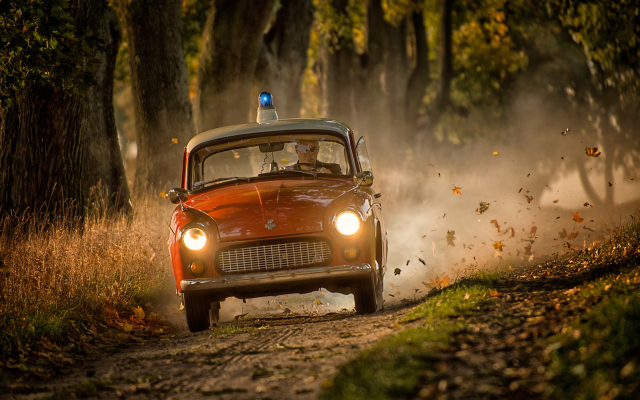 2222x1483 pix. Wallpaper police car, autumn, leaves, leaf, retro cars, speed