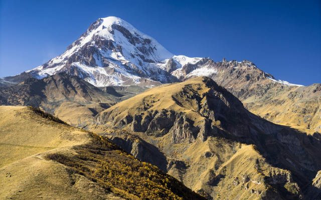 1920x1281 pix. Wallpaper mount kazbek, stepantsminda, mountains, caucasus, gergeti, georgia, nature