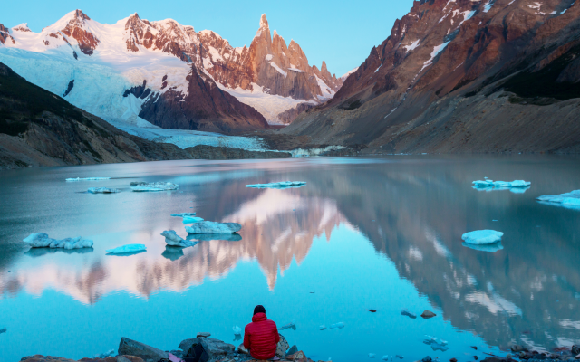 4200x2800 pix. Wallpaper argentina, patagonia, snow, mountains, ice, cerro torre, lake, stones, nature