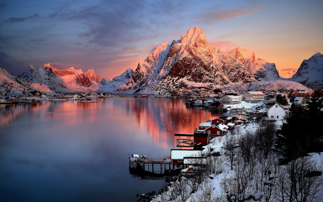 2000x1254 pix. Wallpaper sky, mountains, nature, winter, lake