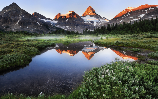 2048x1362 pix. Wallpaper sky, mountains, reflection, lake, nature