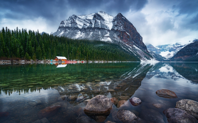 1920x1280 pix. Wallpaper nature, mountains, lake, snowy peaks