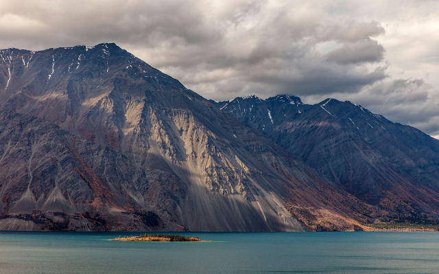 2560x1600 pix. Wallpaper lake, mountains, clouds, nature