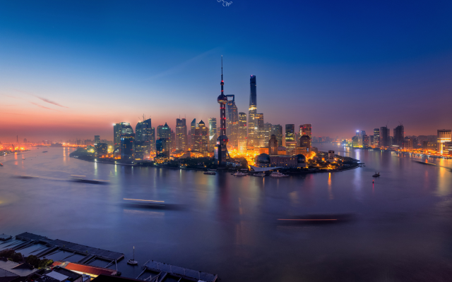 2048x1367 pix. Wallpaper city, shanghai, china, river, night, cityscape