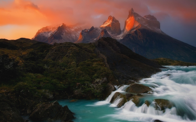 1920x1200 pix. Wallpaper torres del paine national park, mountains, cliff, chile, patagonia