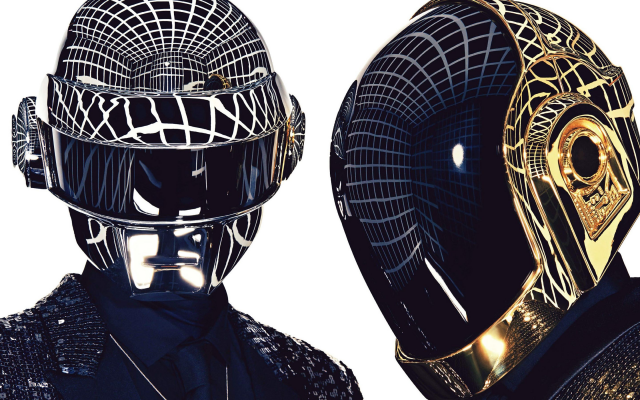 3200x1800 pix. Wallpaper Daft Punk, music, helmet, robots