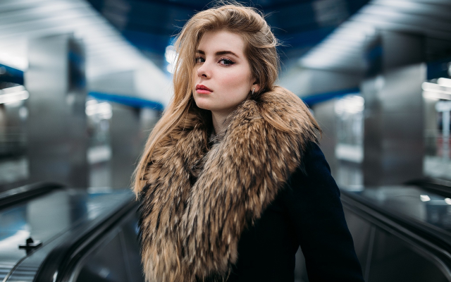 2048x1365 pix. Wallpaper irina popova, fur coat, women, model