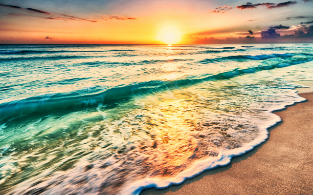 4988x3446 pix. Wallpaper ocean, sea, nature, sunset