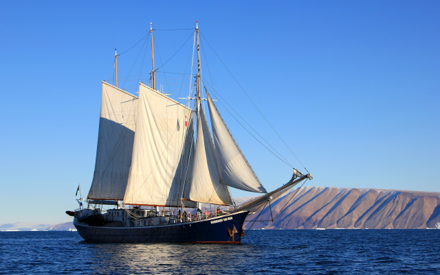 5092x3316 pix. Wallpaper sea, ship, sailboat, sails, rembrandt van rijn, boat