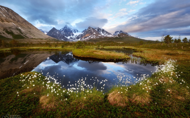1920x1281 pix. Wallpaper lake, mountains, northern norway, norway, reflection