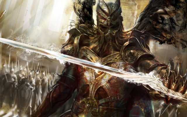 1920x1080 pix. Wallpaper Legend of the Cryptids, video games, concept art, fantasy art, sword, knight, knights, warrior, army