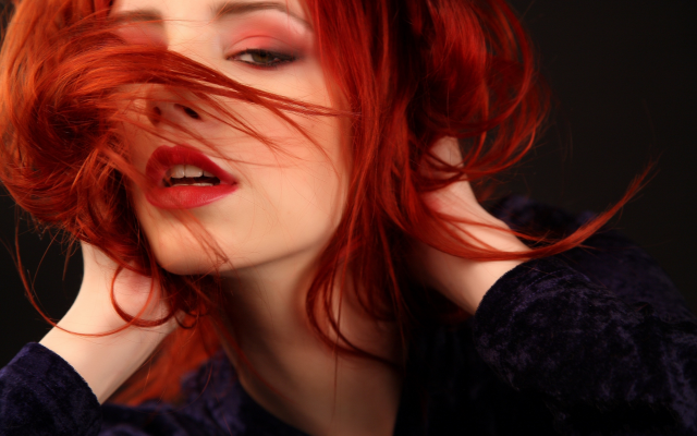 4000x2667 pix. Wallpaper girl, women, make-up, face, redhead