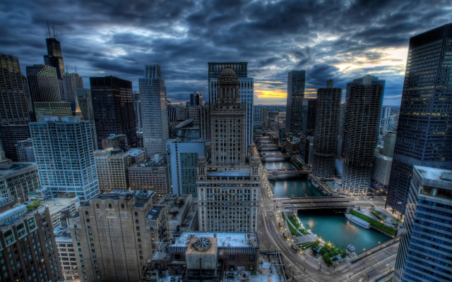 2560x1600 pix. Wallpaper Chicago, cityscape, hdr, skyscrapers, usa, city, Illinois